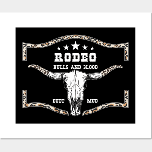 Funny Gift Rodeo Bulls And Blood Dust Mud Gifts Men Posters and Art